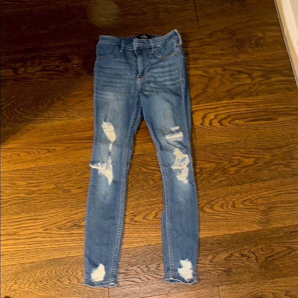 Hollister Denim - Hollister Women's Blue Distressed Jeans